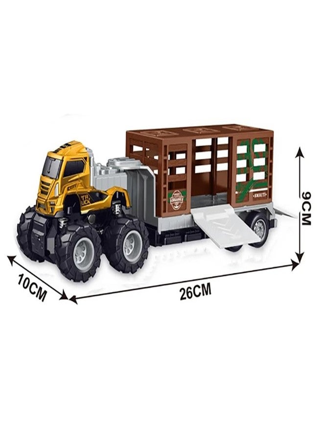 UKAXA 1:43 Diecast Alloy Truck Toy Wild Lion Animal Lion Transportation Big Truck Toys with Friction Powered Miniature Car Vehicle Toy for Kids Boys and Girls - Image 2